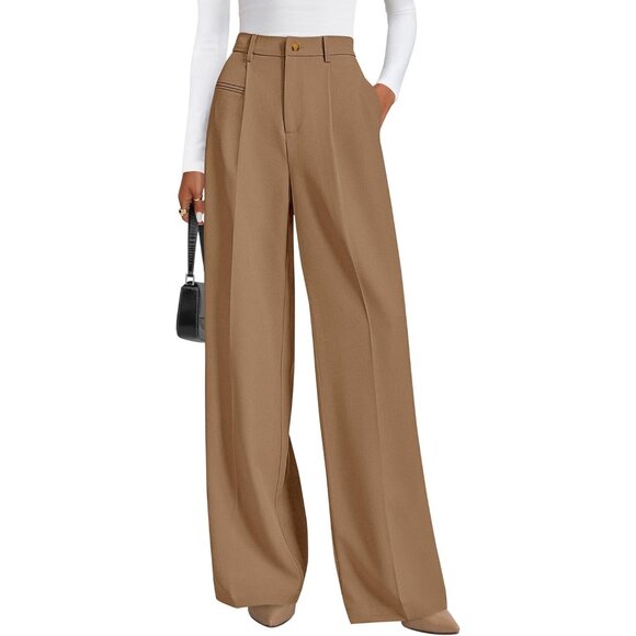 Womens Wide Leg Dress Pants 2025 Business Casual Flowy Work Palazzo Pants  High W